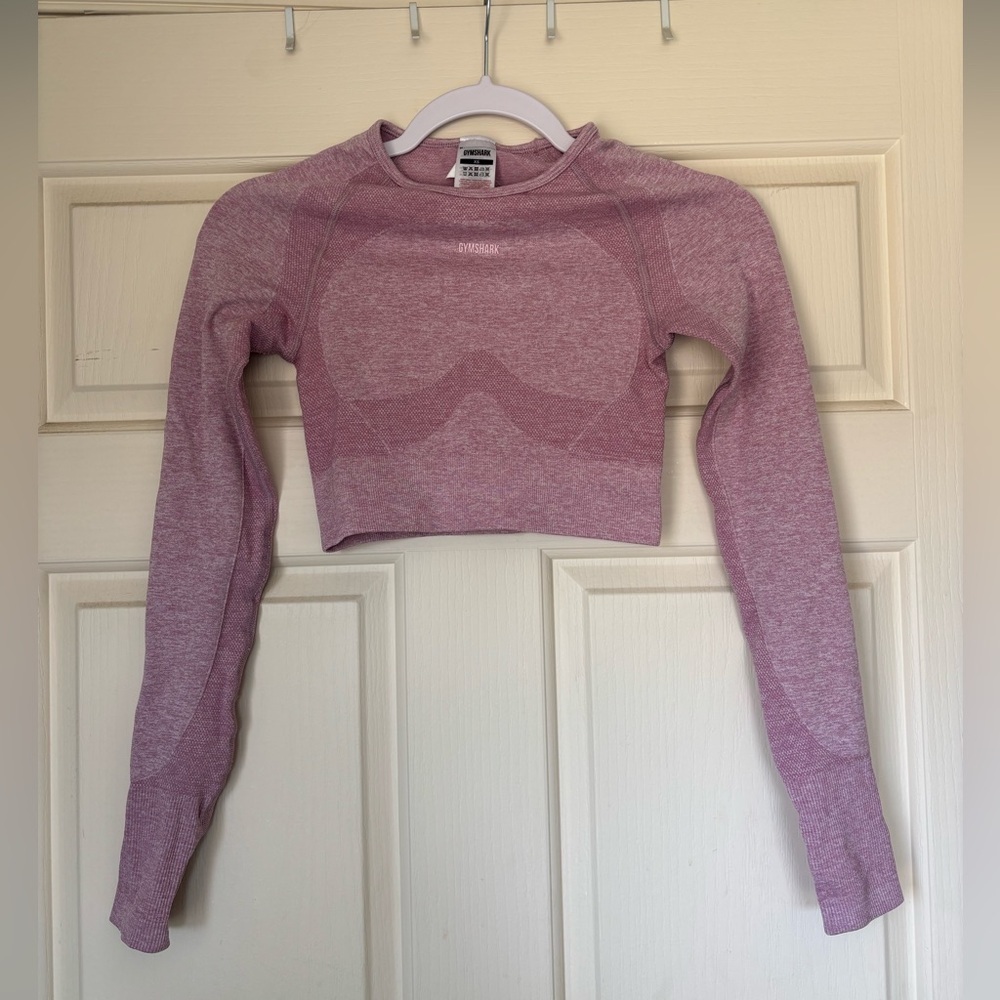 Gymshark Women's Purple Long Sleeve Crop Top